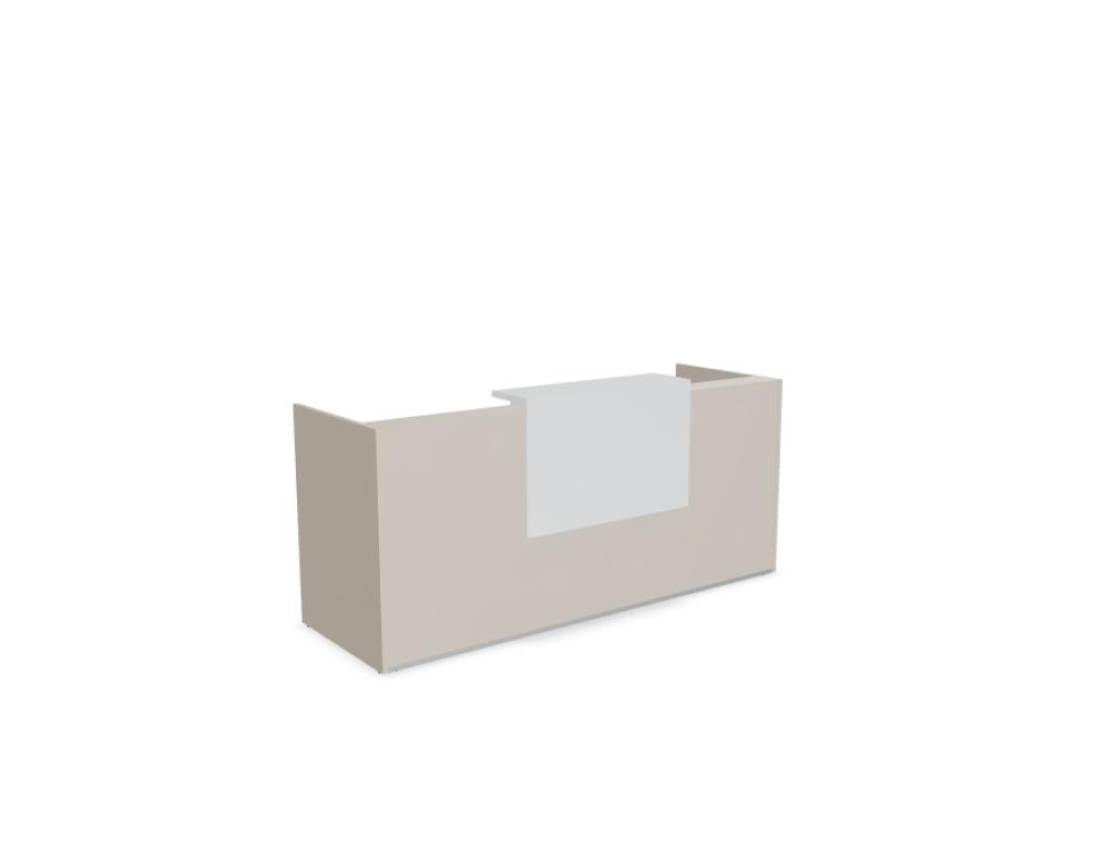 Mdd Tera TRA19 modulare Empfangstheke in modernem Design, geradliniger Empfangsdesk für professionelle Bürobereiche
