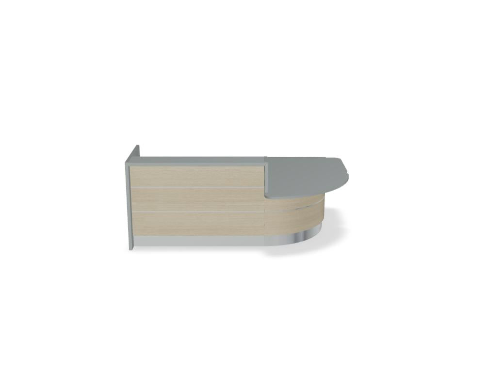 Valde LAV1131L Empfangsdesk von Mdd: modulare Theke in modernem Design für stilvolle Büro- und Rezeptionsbereiche.