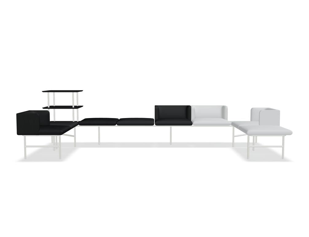 Agora AR22 Sitzsystem von MDD: modernes Sofa mit klaren Linien, bequemer Polsterung und modularem Design fürs Büro