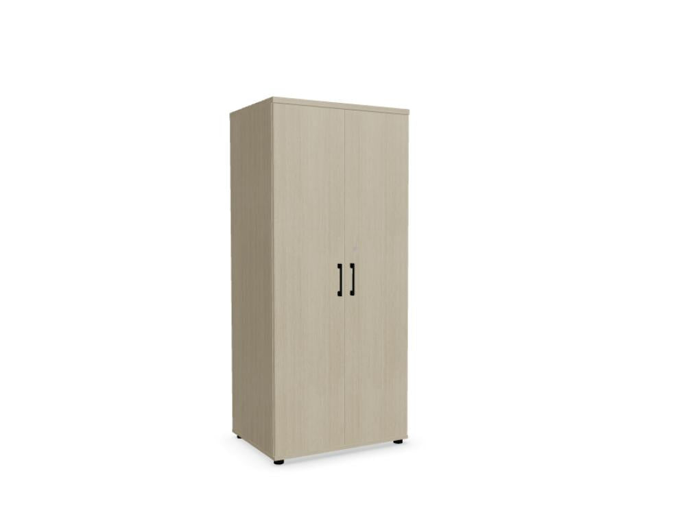 Geräumiger Kleiderschrank Standard A6204K in modernem Holz-Design, zwei Türen, großzügige Innenaufteilung, Garderobe der Mdd-Serie