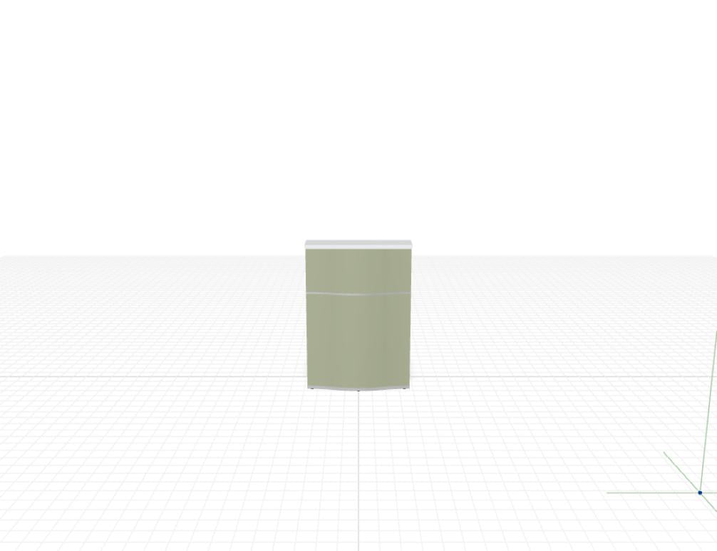 Empfangstheke Wave von Mdd in Weiss Pastell mit organischer HPL-Front, Aluminiumstreifen und modularer Wellenform-Konstruktion.