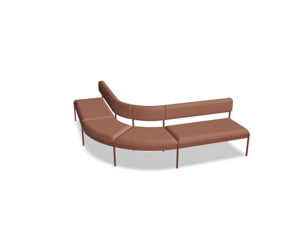 Bild des modularen Ecksofa-Systems Nora NOR203 von MDD, realisiert in moderner Stoffoptik, mit hellen Holzfüßen, klarer Linienführung und flexibler Ecklösung