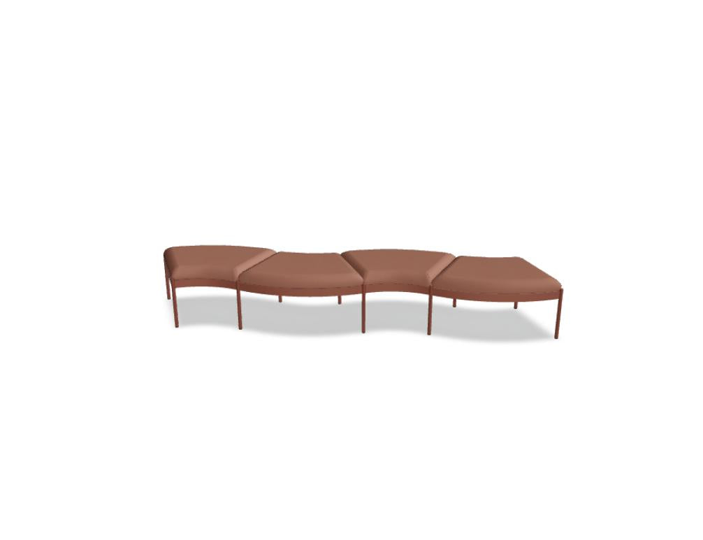 Bild des modularem Sitzsystems Nora NOR403 aus der Sofa-Kategorie von MDD, geformt als flexibles, leichtes Sofa mit cleanen Linien, warmen Texturen und hochwertigem Stoffbezug in neutralen Farbtönen; ideale Konferenz- oder Wohnzimmerlösung.