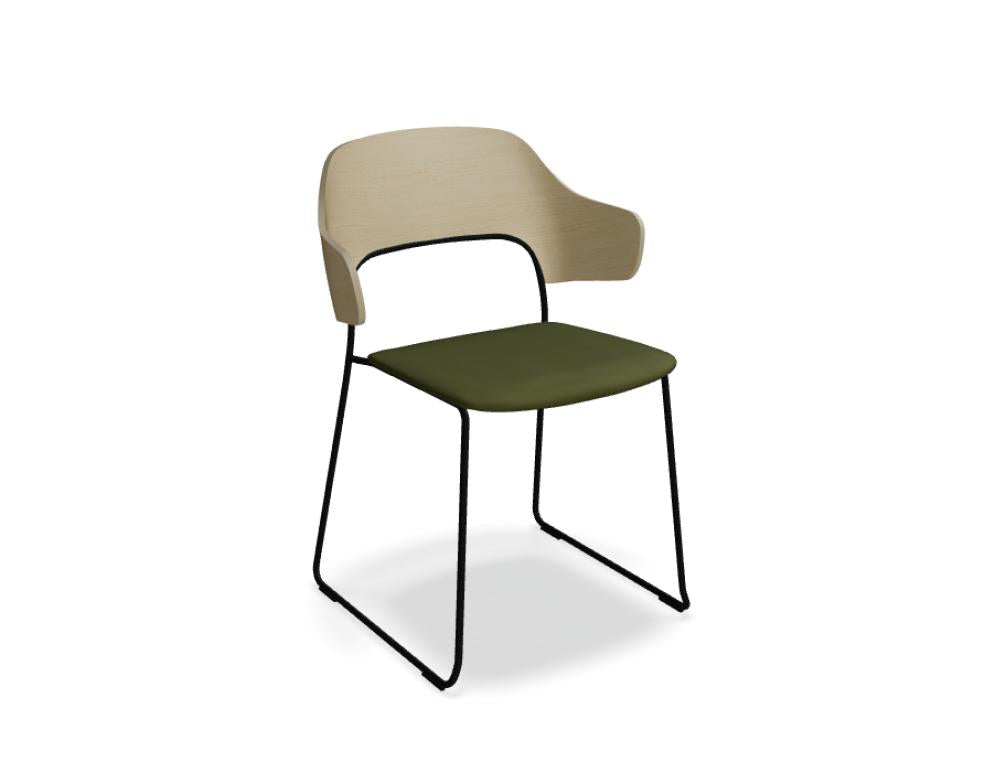 Afi AFT05 gepolsterter Armlehnstuhl von Mdd in moderner Form, ideal für Büro, Meetingraum oder Essbereich