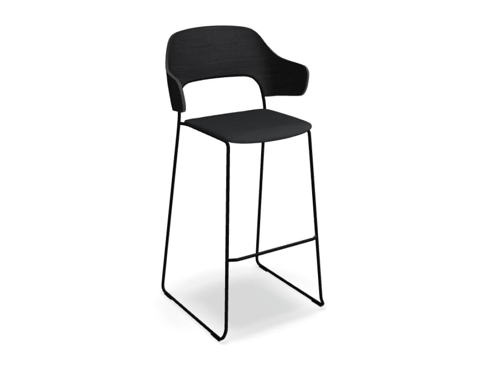 Afi AFT03 Barhocker von Mdd mit gepolsterter Sitzschale, schlankem Gestell und moderner Form für stilvolle Barbereiche.