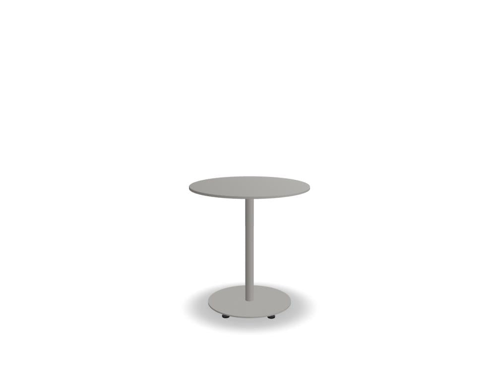 Bild zeigt den Bolt OST77 Cafétier-Tisch im Gartentisch-Design von MDD, glatt lackierte Holzoberfläche, robuste Metallkonstruktion, wetterfest, ideal für Terrasse und Garten.