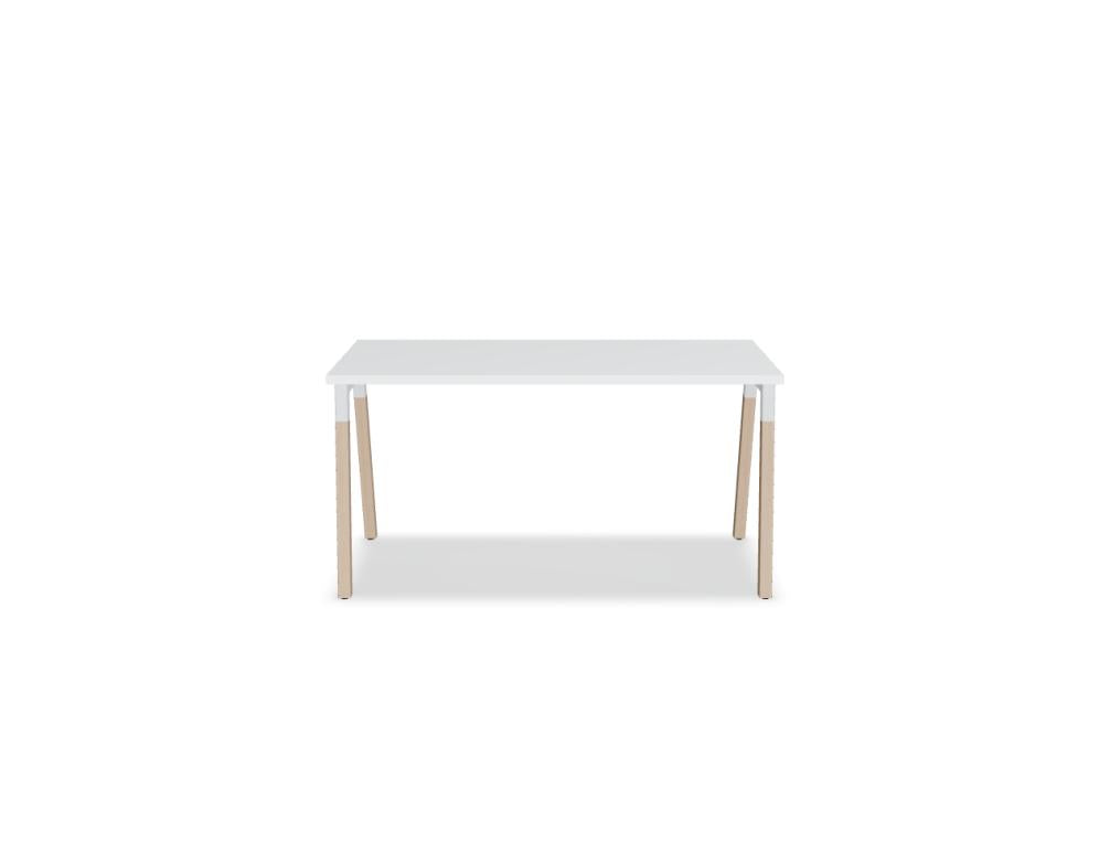 Hoher Schreibtisch aus der Ogi-W Serie BOW14 in dunklem Finish, stilvoll mit klaren Linien, geräumiger Arbeitsfläche und integrierten Ablagen; modernes Büro- und Arbeitsmöbel von MDD.