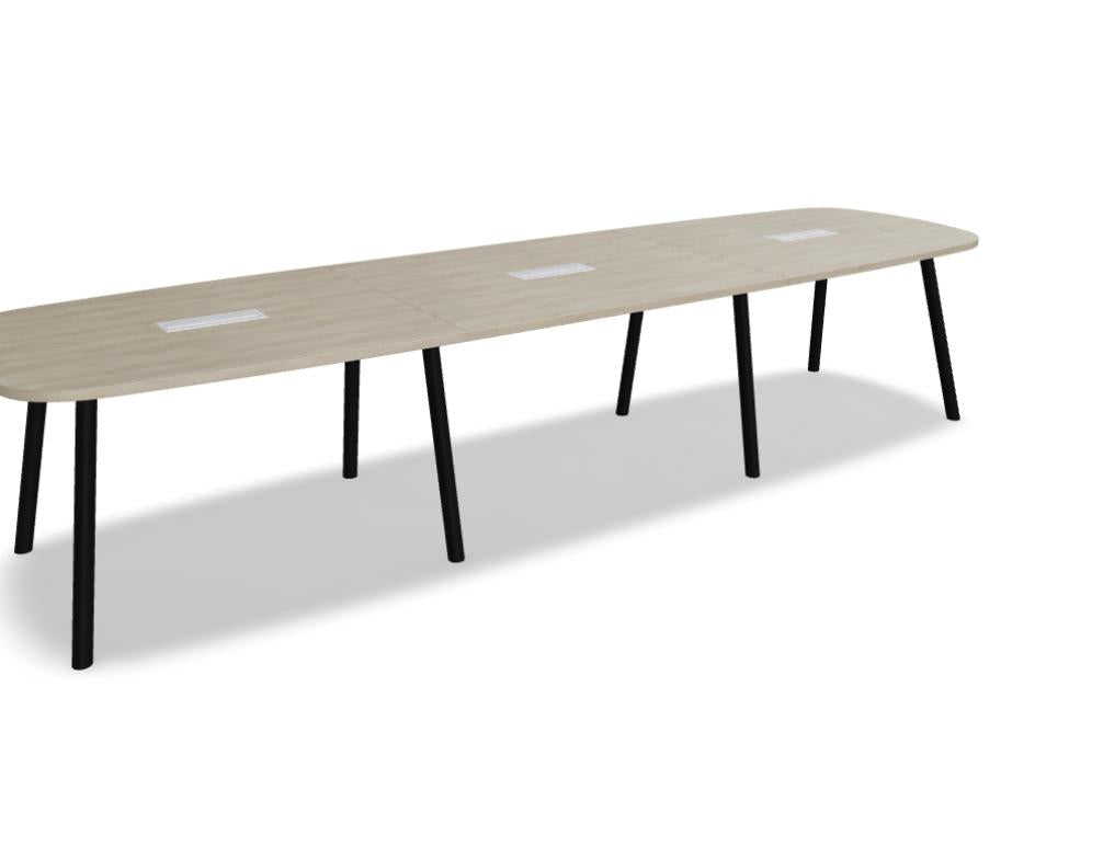 Tisch der Kategorie Esstisch Echo ETM1036B von MDD, rechteckiges Holz-Esstischdesign mit heller Oberfläche, dezentes Metallgestell und zeitlos-elegante Ausstrahlung