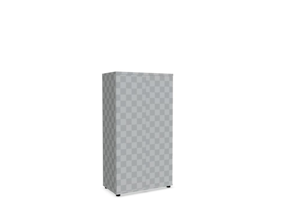Bild des Produkts Standard A4104 – Schrank aus der Büroschrank-Kollektion von MDD. Moderner, eleganter Edelstahl-/Holzlook, stauraumoptimiert mit mehreren Fächern und verstellbaren Einlegeböden.
