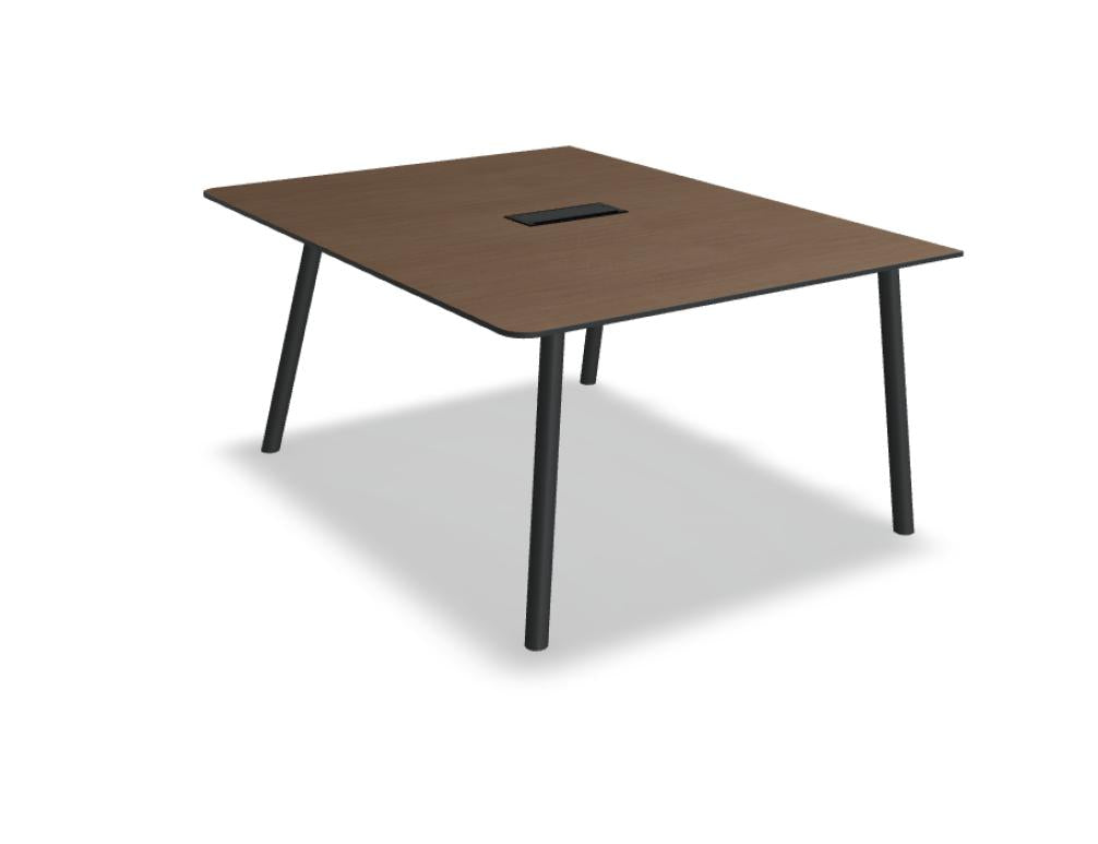 Esstisch Echo ETF16RP von MDD: moderner Tisch mit glattem Holzfinish, runder Kantenform und eleganter Tischplatte, ideal für Mezzanin- oder Wohnbereich