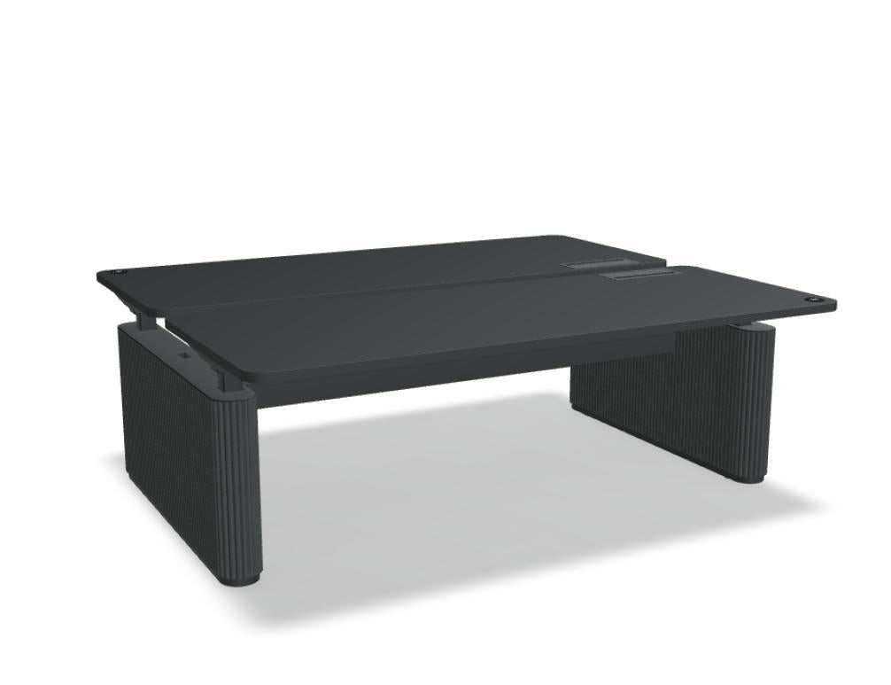 Elektrisch höhenverstellbares Schreibtisch-Bankmodul Ogi Drive Bench BODF720 mit Filz-Fußelementen, modernes Design, kompakte Arbeitsfläche und stufenloser Höhenverstellung