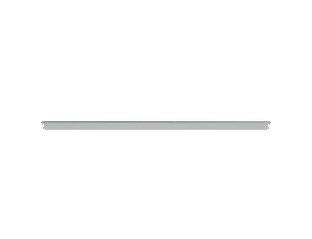 Aluminium Traverse für Schreibtische von Mdd in Halbmatt-Optik, flache Querstrebe zur Verbindung mehrerer Arbeitsplätze im Büro.