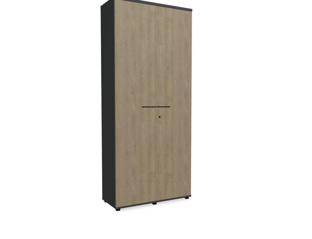 Standard MEA6105 Büroschrank von Mdd in Weiß mit Flügeltüren, offenen Fächern und schlichtem Design für moderne Büros