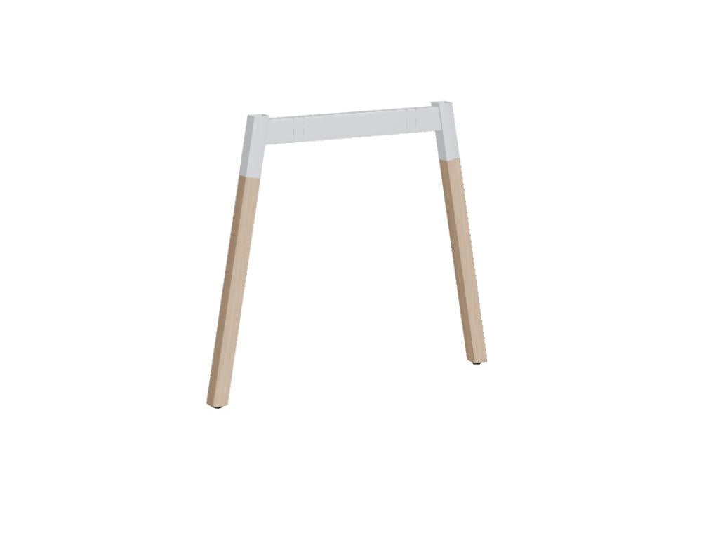 Tischbein aus pulverbeschichtetem Metall in Anthrazit Halbmatt, 40x40 mm Profil, für Ogi-Schreibtischsysteme von Mdd.