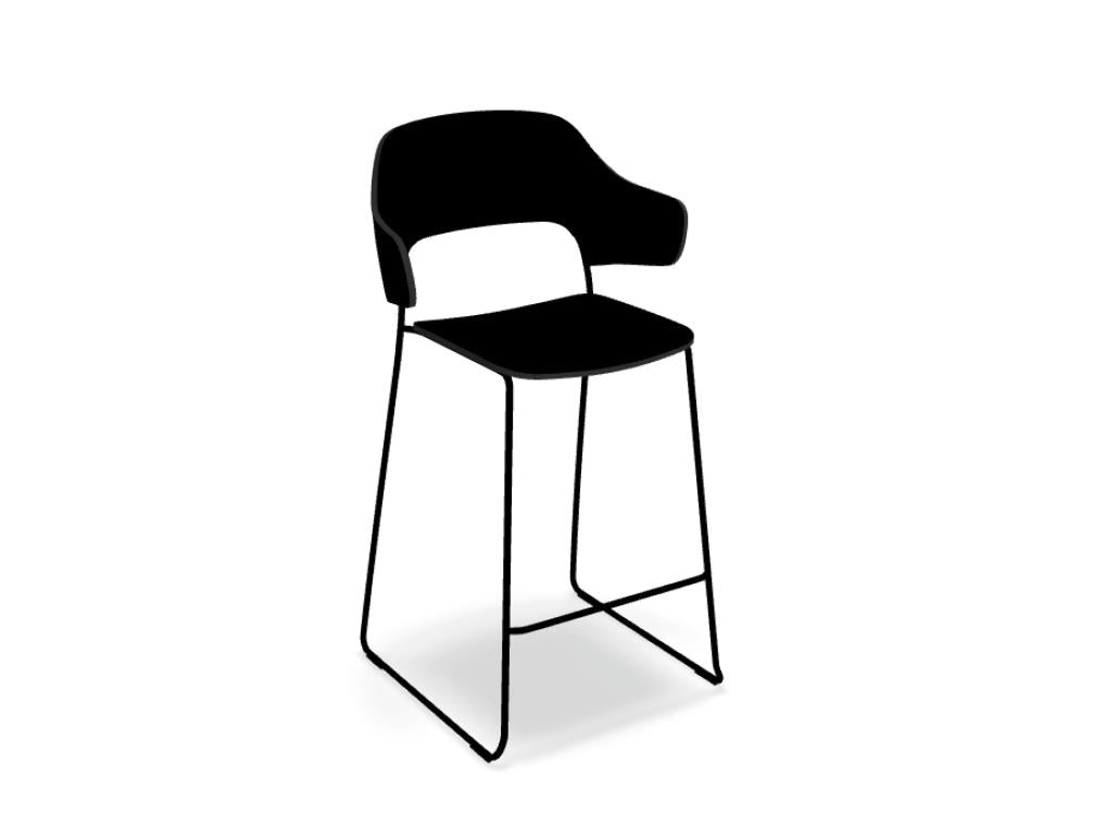 Afi AF08 Barhocker von Mdd mit schlankem Gestell und geformter Sitzschale, modernes Design für Küche und Theke.