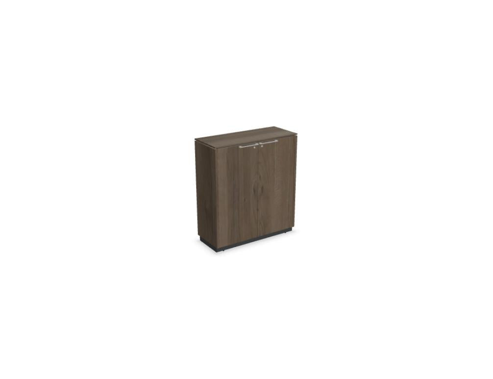 Büroschrank Status von Mdd in Anthrazit mit Aluminiumgriffen und Schattenfuge