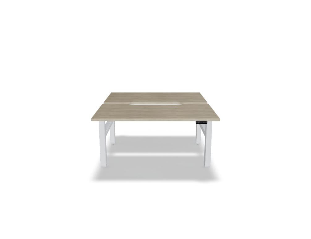 Doppelschreibtisch Ogi Drive Bench von Mdd in Vicenza Eiche mit Melaminplatte