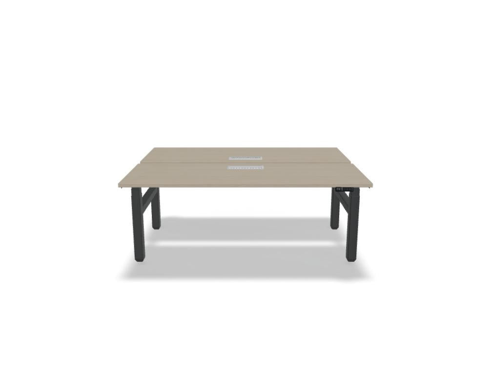 Doppelschreibtisch Ogi Drive Bench von Mdd in Vicenza Eiche mit Melaminplatte