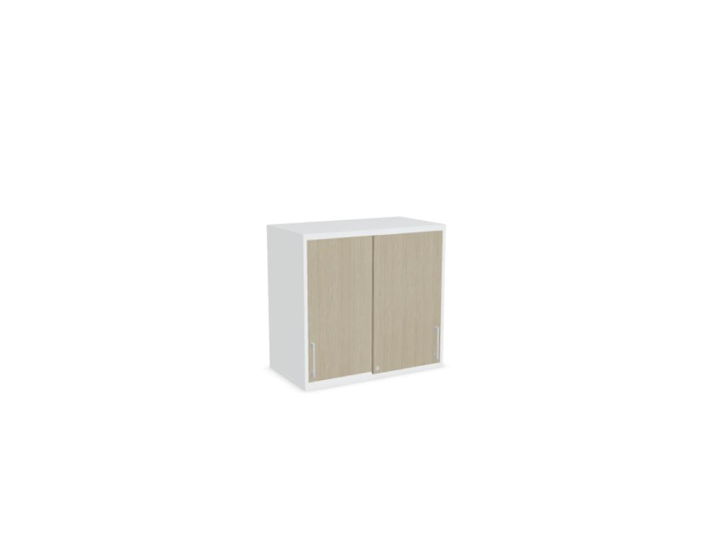 MDD Standard A1P04 Aufsatzschrank in Weiß mit abschließbaren Türen, ideal als zusätzlicher Stauraum im Büro.