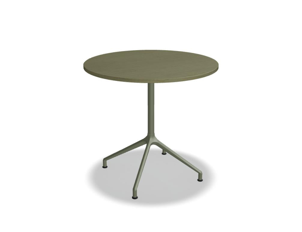 Gobo GBR87 Kaffeetisch als Esstisch aus der Mdd-Serie, dunkle Holzoberfläche, minimalistische Form, elegantes Profil und stabile runde Platte für modernes Speisezimmer.