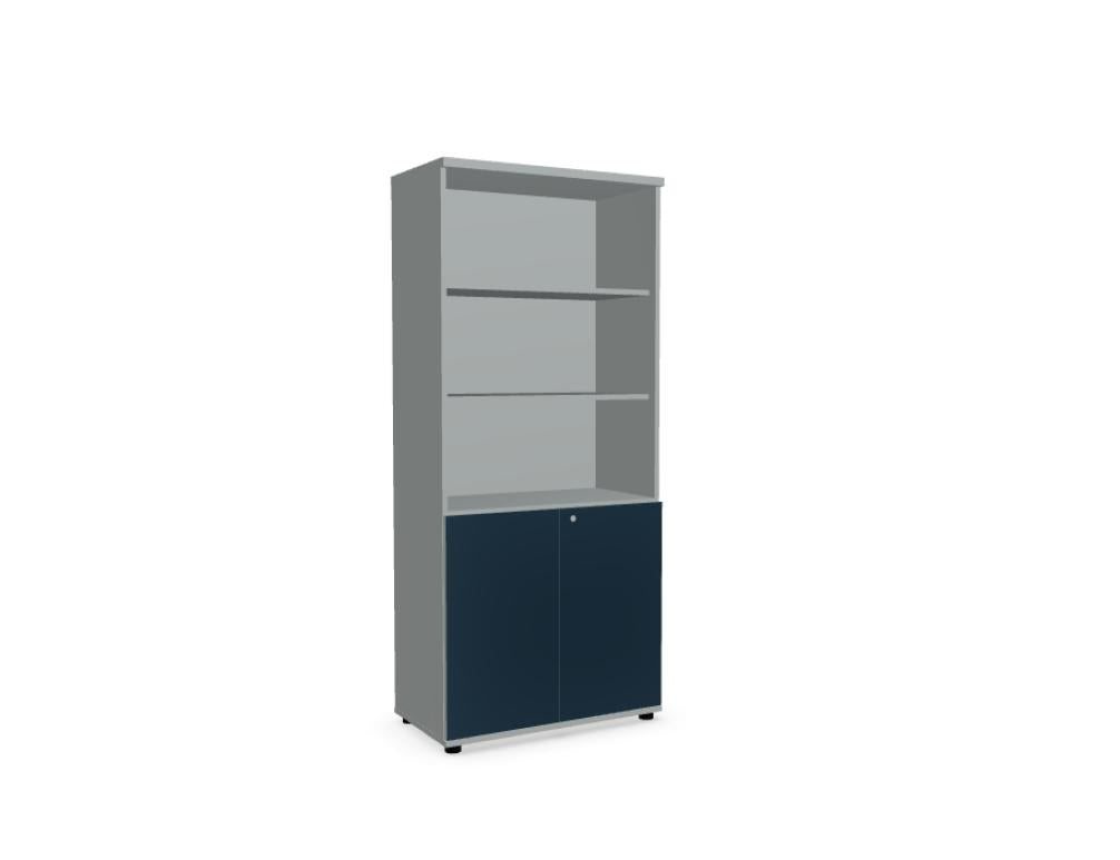 Mdd Color A5404HZ Halbregal als modernes Standregal mit offenen Fächern, ideal für Büro, Empfang und Wohnbereiche