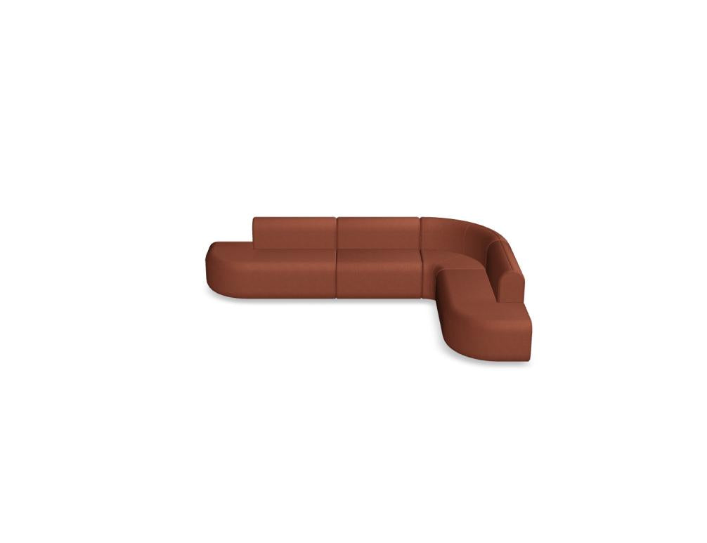 Sofa Ecksofa Artiko AT08 in moderner grauer Stoffoptik, mit großzügiger Sitzfläche, links versetzte Armlehnen und hellen Beinen – zeitloses Design für Wohnzimmer