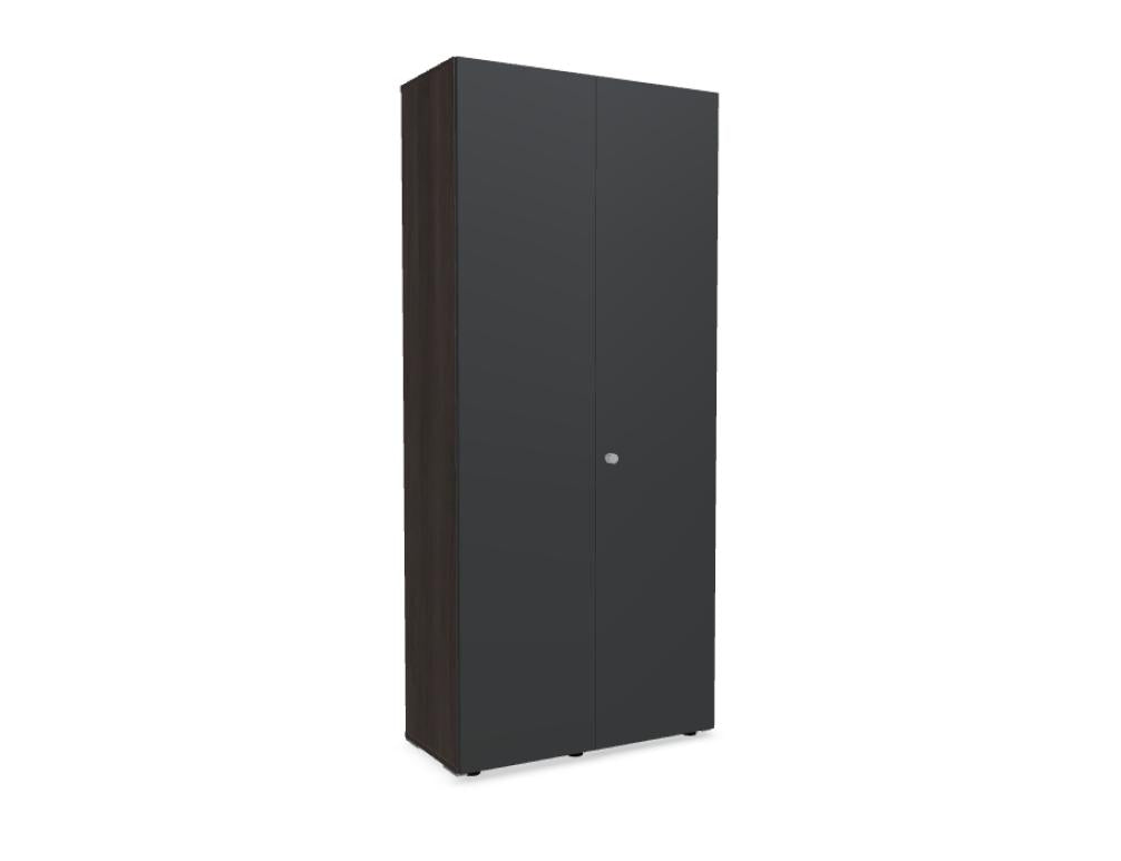 Schrank Mito MIT32 in modernem Bürodesign, geräumiger Büroschrank mit glatter Oberfläche, silbergrauen Akzenten und robusten Metallgriffen – ideal für Ordnung im Arbeitsbereich.
