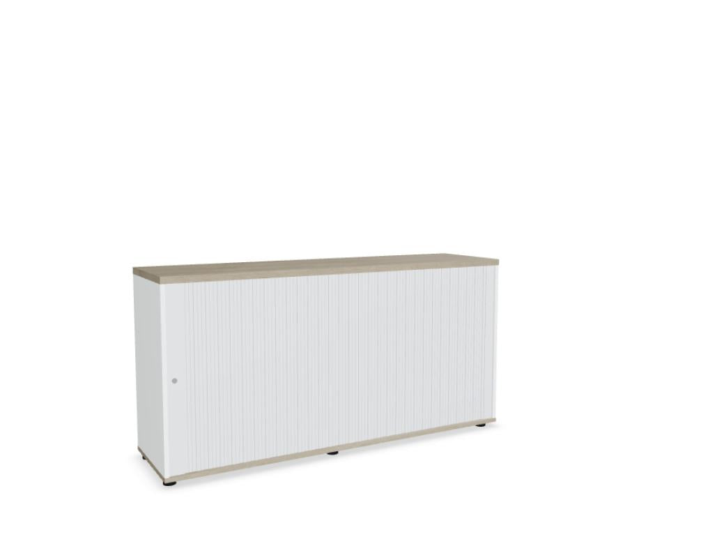 Standard MEA2L08 - Jalousieschrank in Eiche Natur präsentiert im Onlineshop von KAQTU Design AG. Büroschrank ist von Mdd