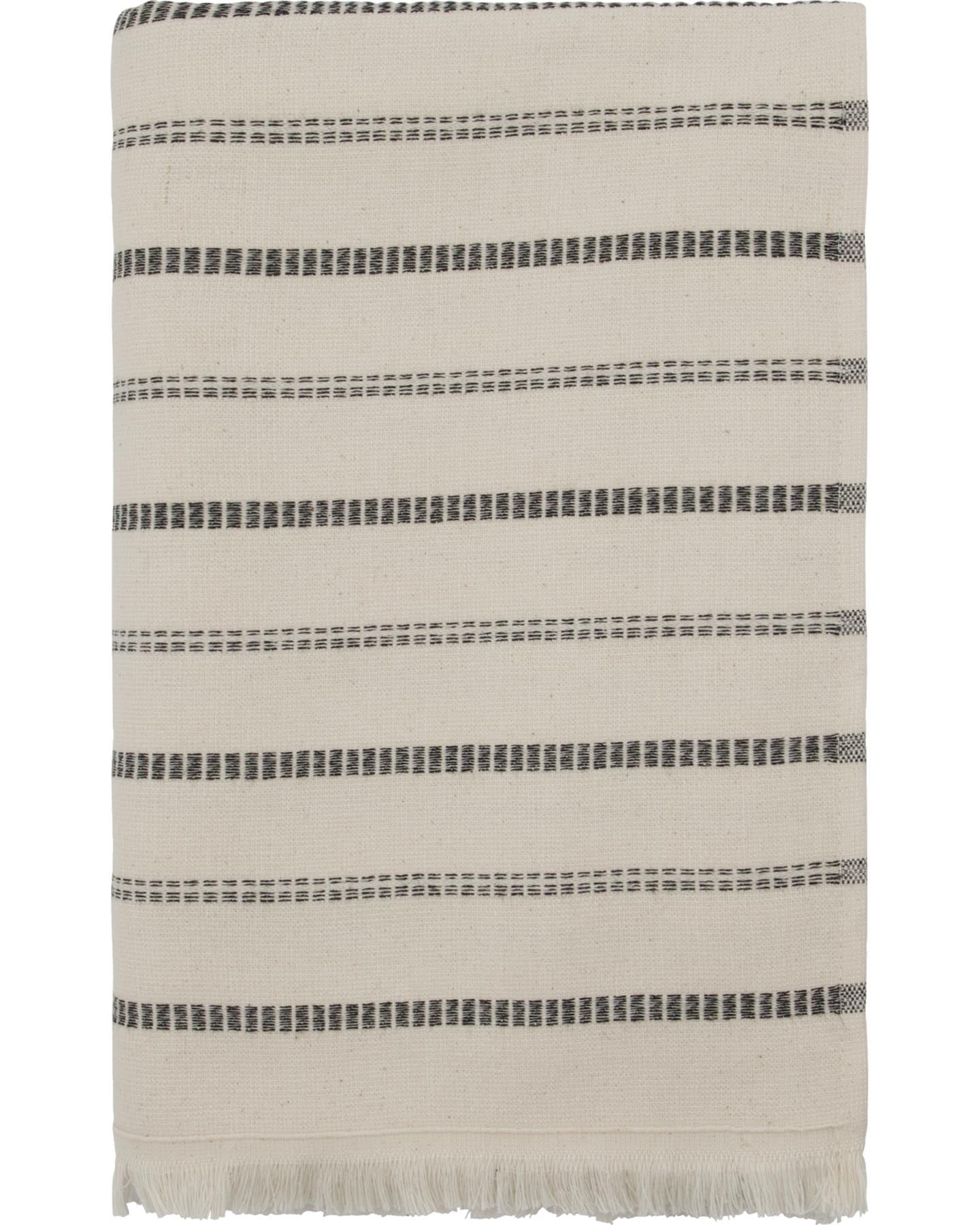 Verleihen Sie Ihrem Badezimmer mit dem Handtuch-Set MKTrue von Meraki in Off-White und Schwarz einen Hauch von Luxus und Stil. Hochwertige Baumwolle sorgt für Weichheit und Saugfähigkeit.