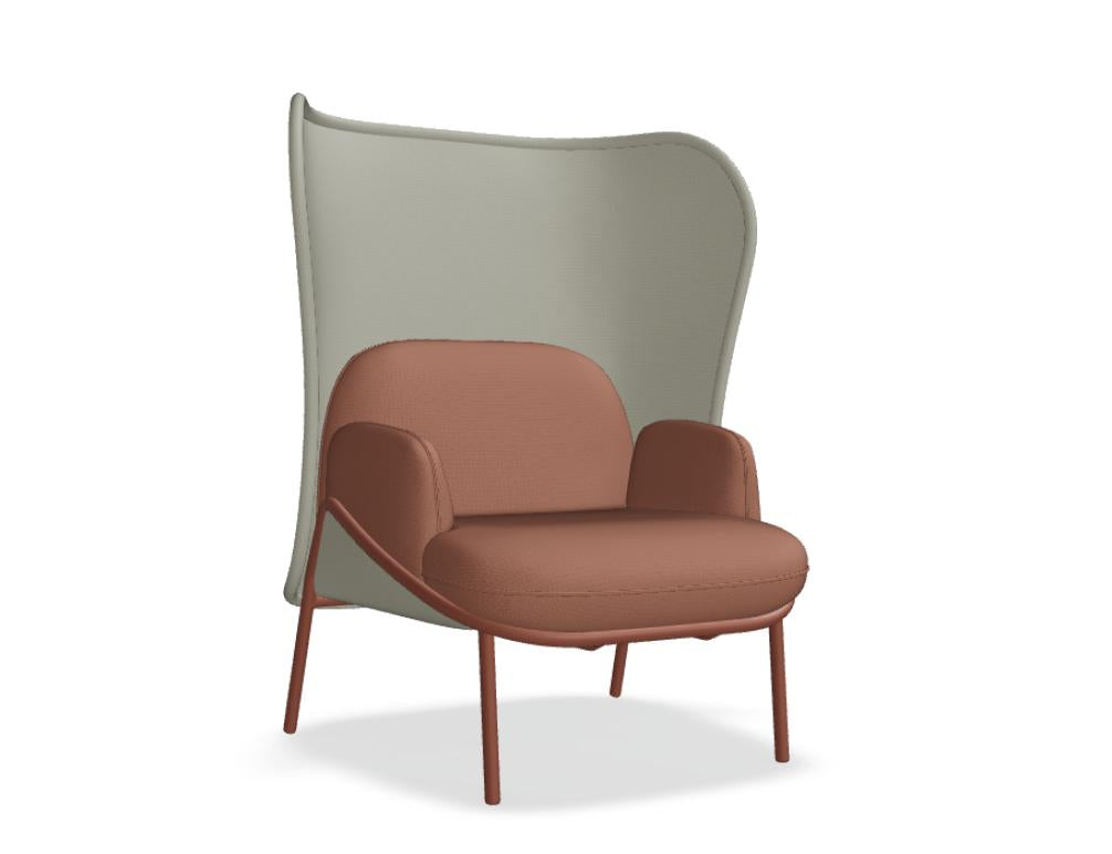 Mesh MF1D - Sessel in Ziegelrot präsentiert im Onlineshop von KAQTU Design AG. Sessel ist von Mdd