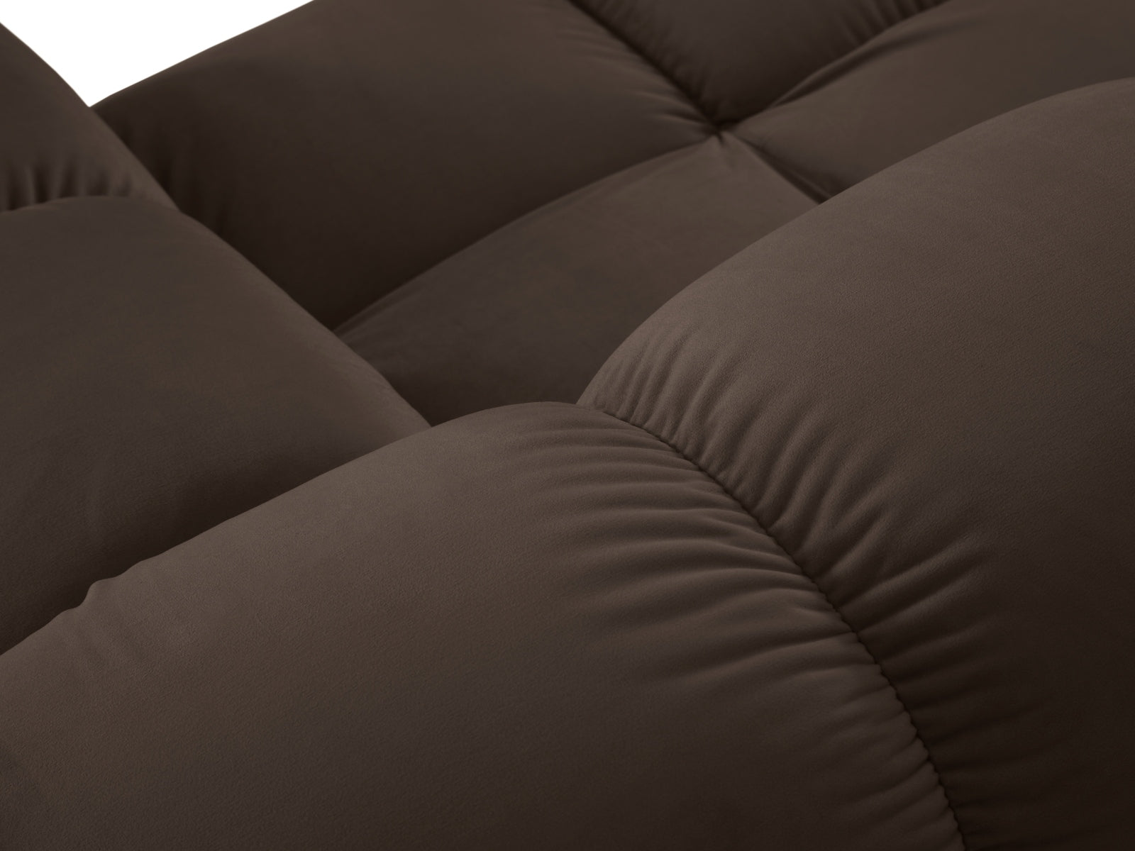 Bellis Velour modulares Sofa 2 Sitzer 94cm in Dark Brown-Bluvel präsentiert im Onlineshop von KAQTU Design AG. 3er Sofa ist von Micadoni
