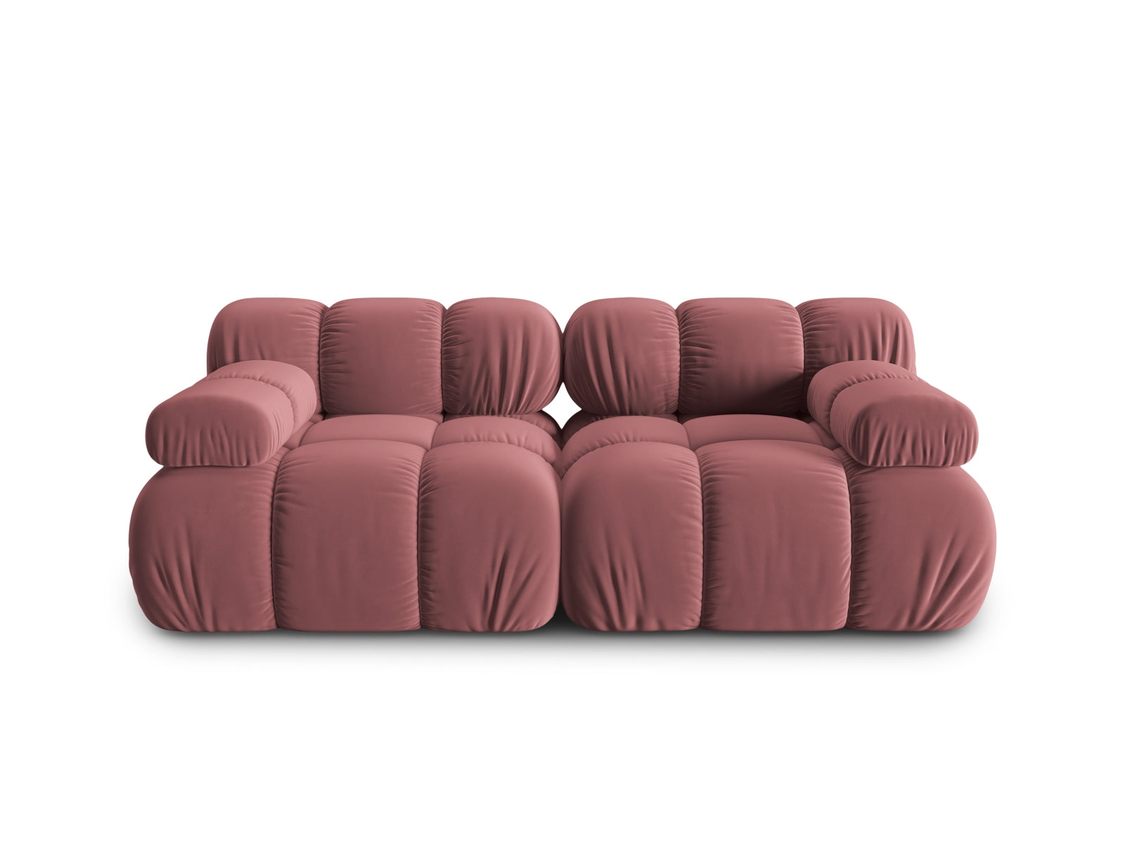Bellis Velour modulares Sofa 2 Sitzer 94cm in Pink präsentiert im Onlineshop von KAQTU Design AG. 3er Sofa ist von Micadoni