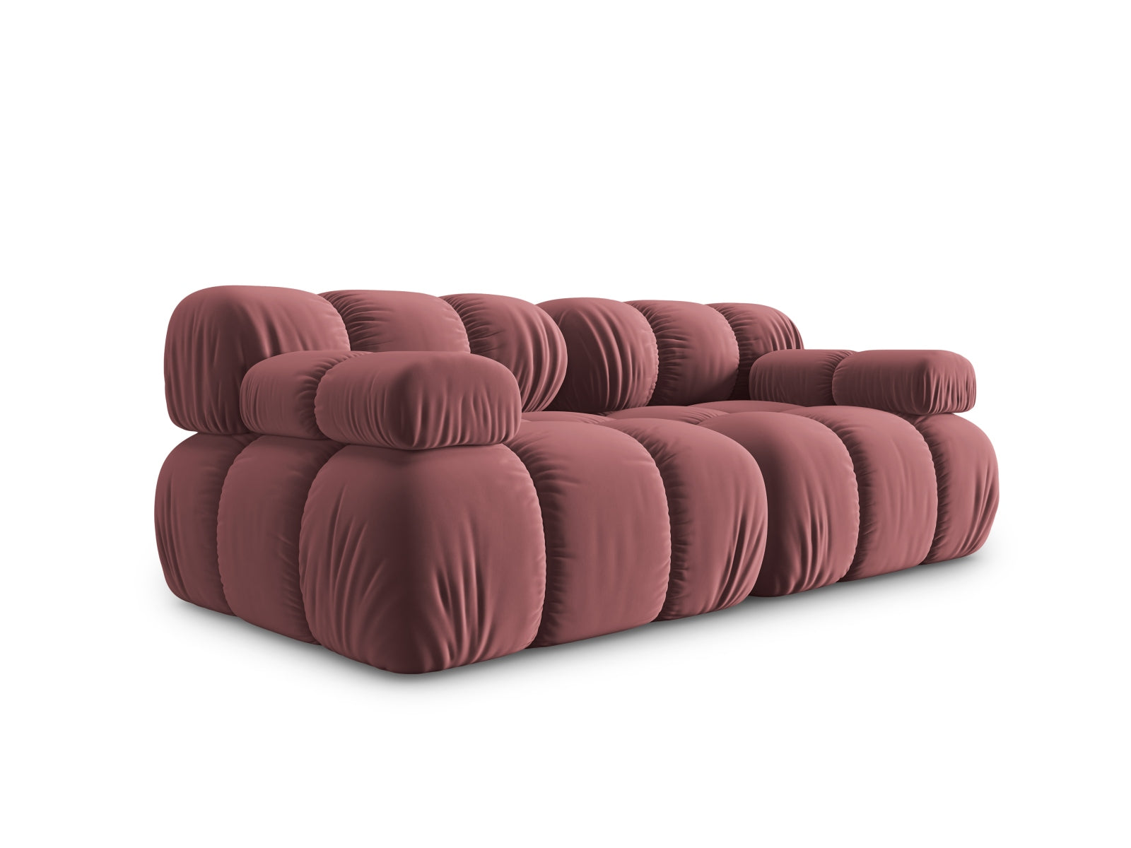 Erleben Sie das Bellis Velour Sofa 2 Sitzer von Micadoni – ein modulares, elegantes Möbelstück, das Komfort und Stil in Ihr Zuhause bringt.
