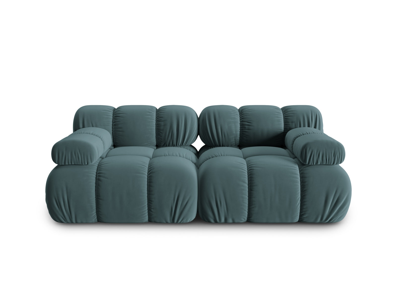 Bellis Velour modulares Sofa 2 Sitzer 94cm in Turquoise präsentiert im Onlineshop von KAQTU Design AG. 3er Sofa ist von Micadoni