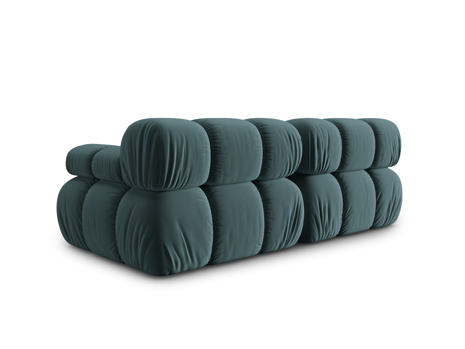 Erleben Sie das Bellis Velour Sofa 2 Sitzer von Micadoni – ein elegantes, modulares Möbelstück, das Stil und Flexibilität für Ihr Zuhause bietet.