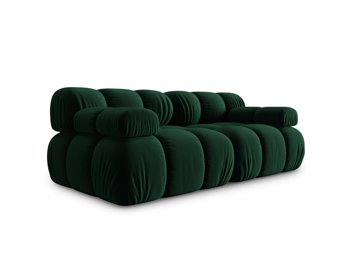Bellis Velour modulares Sofa 2 Sitzer 94cm in Bottle Green-Bluvel präsentiert im Onlineshop von KAQTU Design AG. 3er Sofa ist von Micadoni