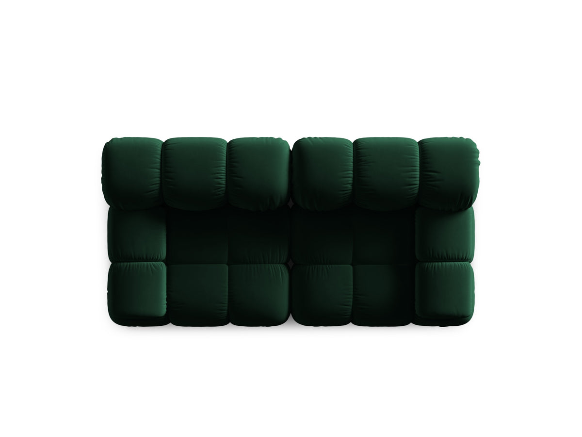 Bellis Velour modulares Sofa 2 Sitzer 94cm in Bottle Green-Bluvel präsentiert im Onlineshop von KAQTU Design AG. 3er Sofa ist von Micadoni