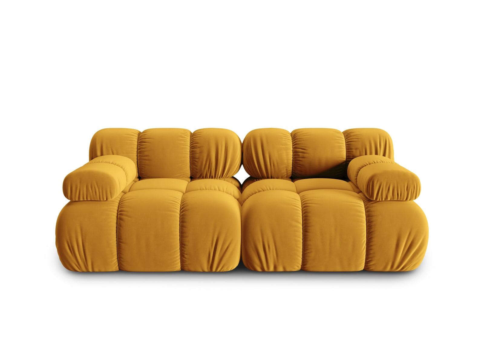 Bellis Velour modulares Sofa 2 Sitzer 94cm in Yellow präsentiert im Onlineshop von KAQTU Design AG. 3er Sofa ist von Micadoni