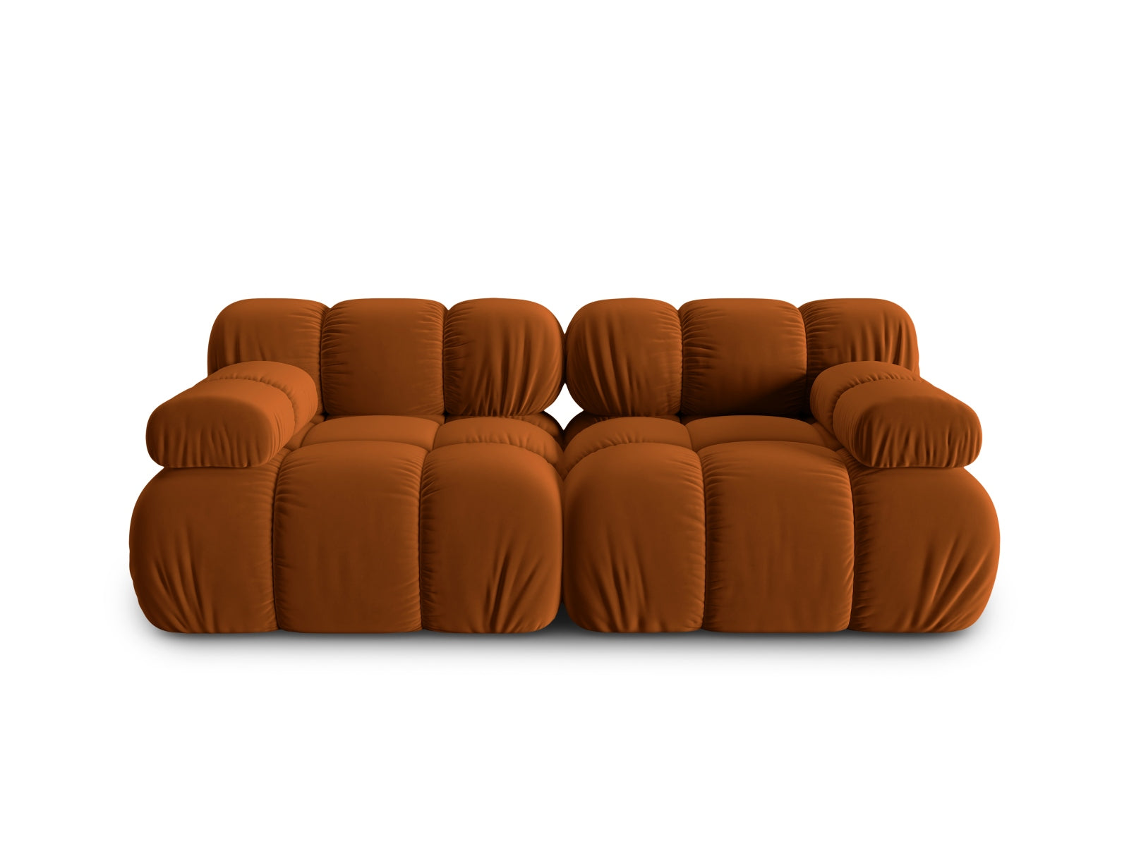 Bellis Velour modulares Sofa 2 Sitzer 94cm in Terracotta präsentiert im Onlineshop von KAQTU Design AG. 3er Sofa ist von Micadoni