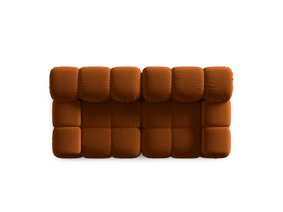 Bellis Velour modulares Sofa 2 Sitzer 94cm in Terracotta-Bluvel präsentiert im Onlineshop von KAQTU Design AG. 3er Sofa ist von Micadoni