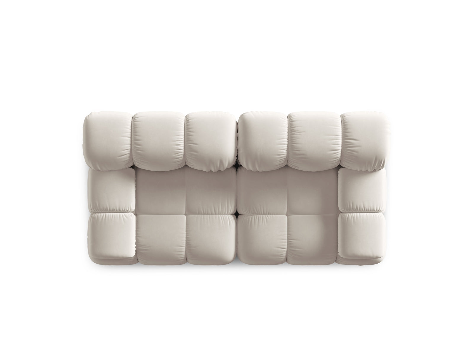 Bellis Velour modulares Sofa 2 Sitzer 94cm in Dark Beige-Bluvel präsentiert im Onlineshop von KAQTU Design AG. 3er Sofa ist von Micadoni