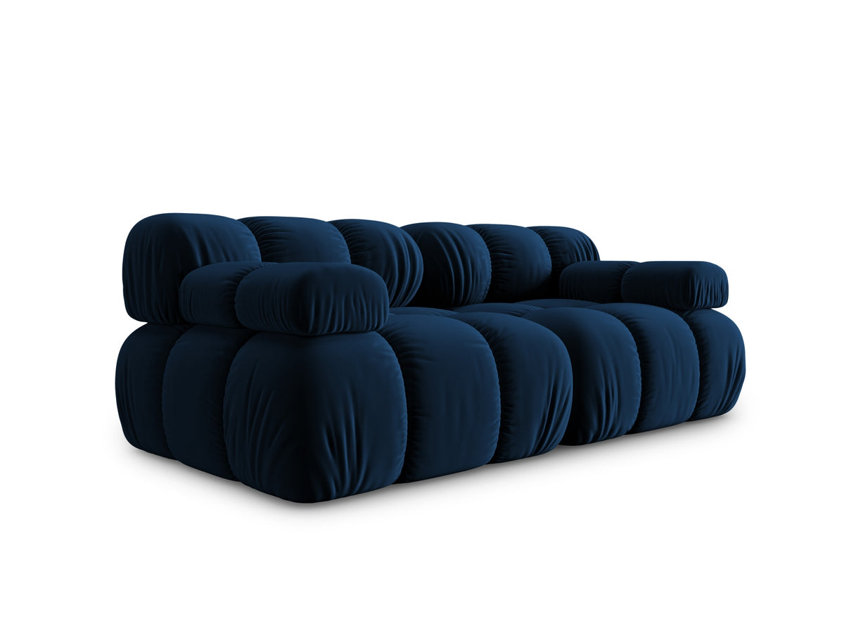 Bellis Velour modulares Sofa 2 Sitzer 94cm in Royal Blue-Bluvel präsentiert im Onlineshop von KAQTU Design AG. 3er Sofa ist von Micadoni