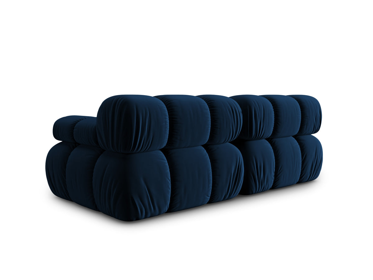 Bellis Velour modulares Sofa 2 Sitzer 94cm in Royal Blue-Bluvel präsentiert im Onlineshop von KAQTU Design AG. 3er Sofa ist von Micadoni