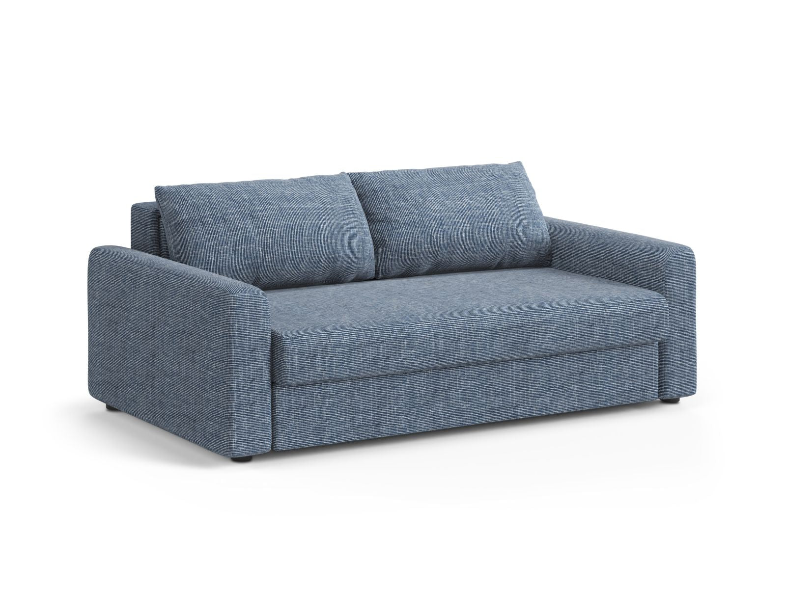 Elegantes 3-Sitzer Sofa David in Blue Melange-Baltimore, ideal für Wohnräume und als Schlafgelegenheit, von Micadoni.