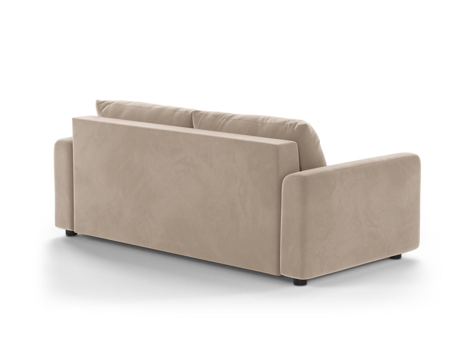 Beige 3-Sitzer Sofa David von Micadoni, elegantes Bettsofa mit praktischer Schlaffunktion für entspannte Abende und Übernachtungsgäste.