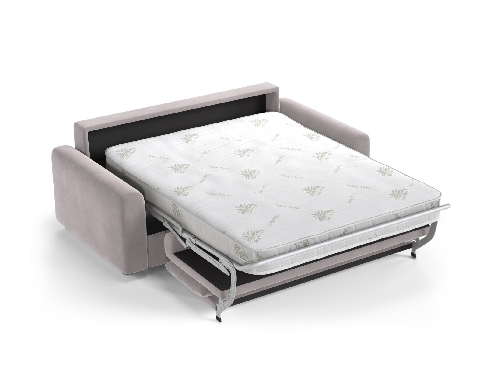 Stylisches 3-Sitzer Sofa David in sanftem Hellgrau, ideal für gemütliche Abende und als komfortables Bettsofa für Gäste.