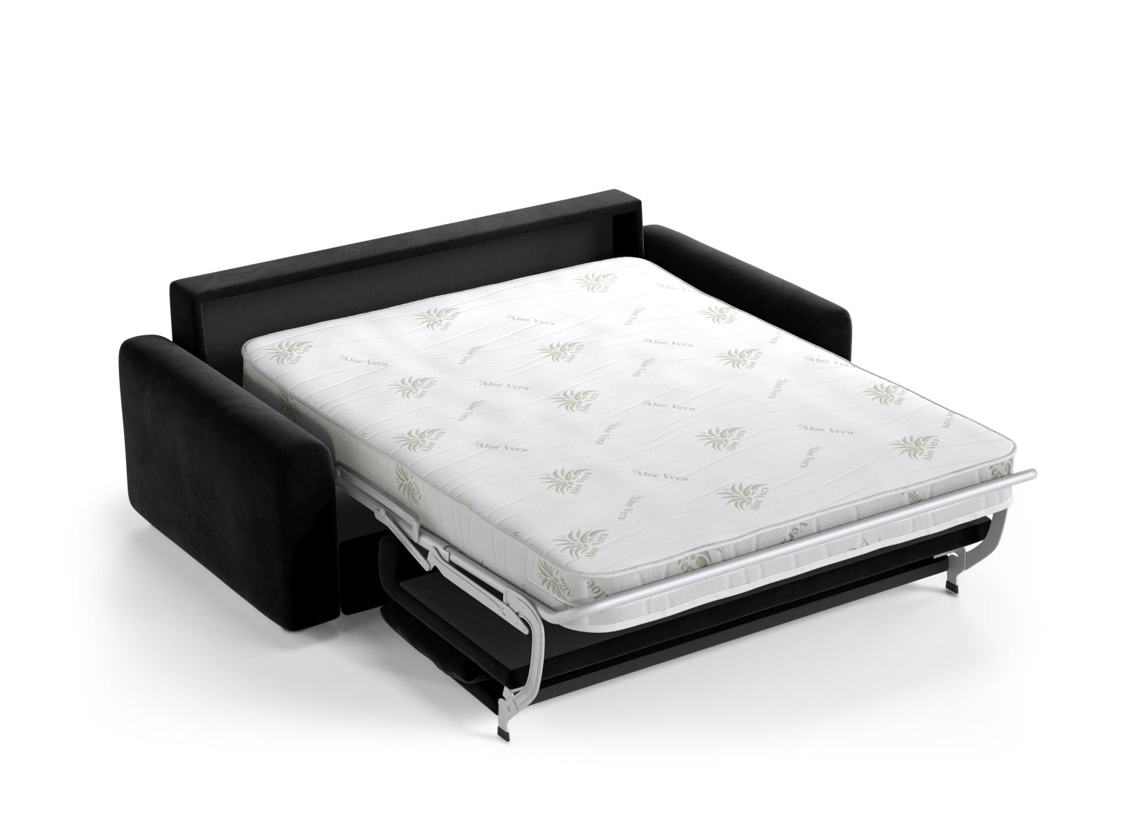 Stylisches 3-Sitzer Sofa David in elegantem Schwarz, ideal als Schlafgelegenheit und für entspannte Stunden im Wohnzimmer.