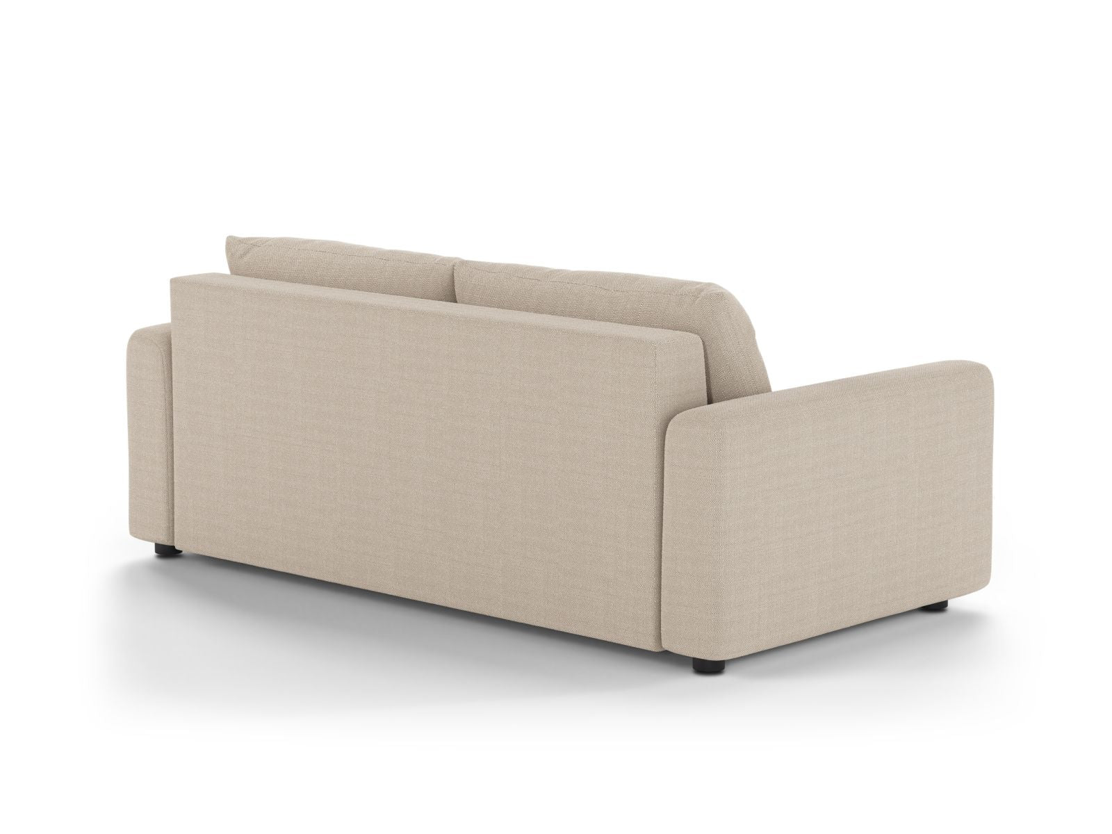 Beige 3-Sitzer Sofa David von Micadoni, elegantes Bettsofa mit praktischer Schlaffunktion, perfekt für entspannte Abende und Übernachtungsgäste.