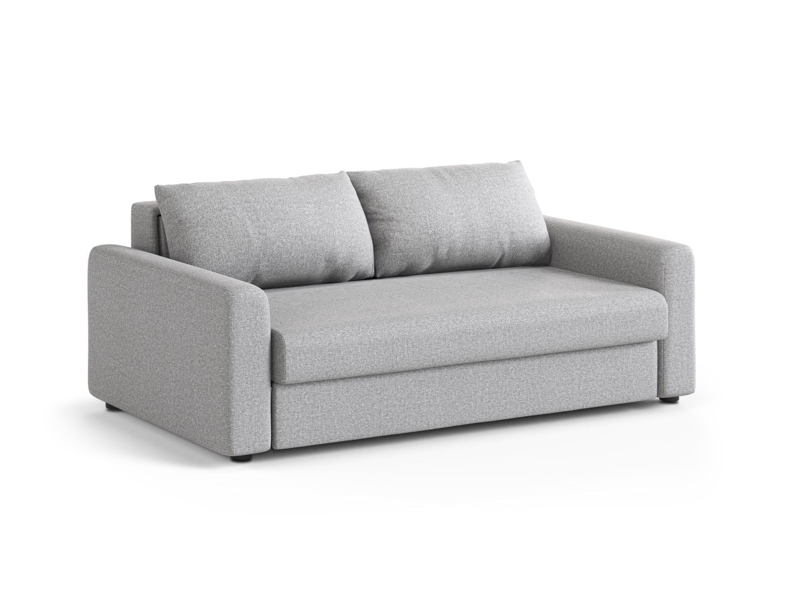 Stylisches 3-Sitzer Sofa David in Hellgrau, ideal als Bettsofa für gemütliche Nächte und entspannte Tage, von Micadoni.