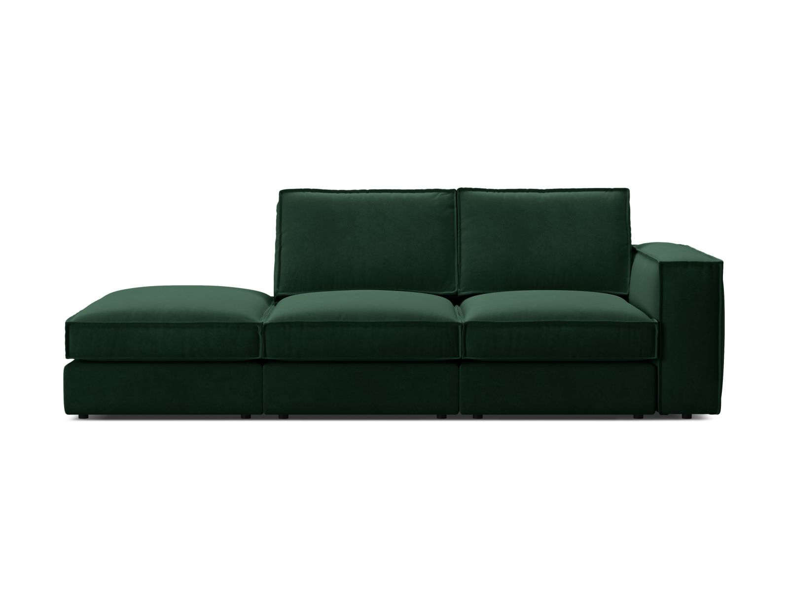 3-Sitzer Modular Sofa Pola Open End links in Bottle Green-Salvador präsentiert im Onlineshop von KAQTU Design AG. 3er Sofa ist von Micadoni